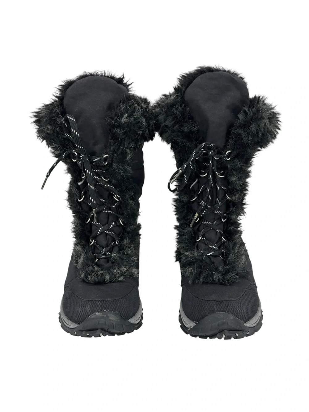 The North Face Women's Black Fur-Trim Waterproof Winter Boots